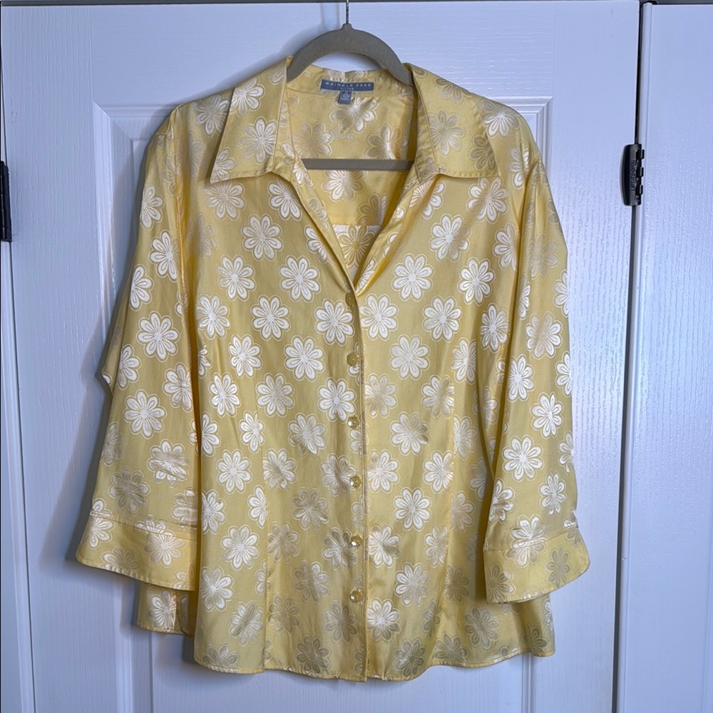 Yellow Floral Women's Top
